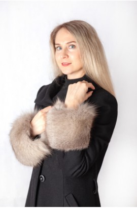 Grey Fox Fur Cuffs